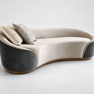 Serpentine Velvet Sofa