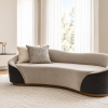 Serpentine Velvet Sofa